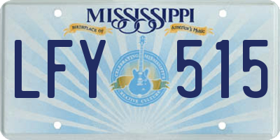 MS license plate LFY515