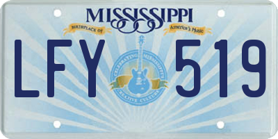 MS license plate LFY519
