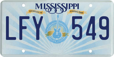MS license plate LFY549
