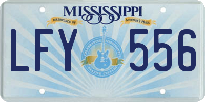 MS license plate LFY556