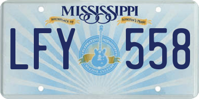 MS license plate LFY558