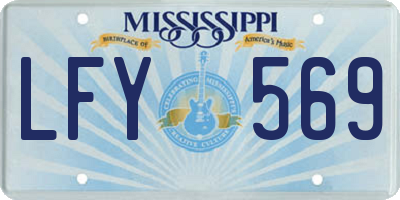 MS license plate LFY569