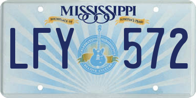 MS license plate LFY572