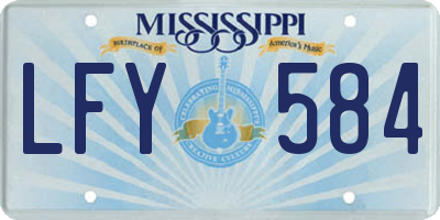 MS license plate LFY584