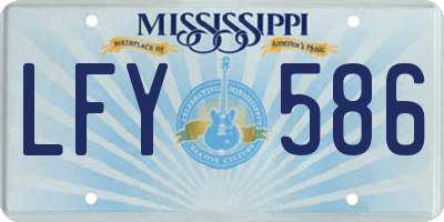 MS license plate LFY586