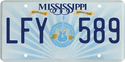 MS license plate LFY589