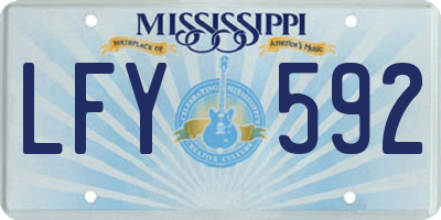 MS license plate LFY592