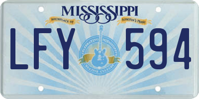 MS license plate LFY594