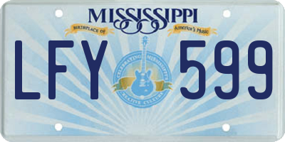 MS license plate LFY599