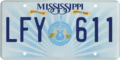 MS license plate LFY611