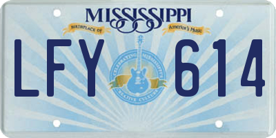 MS license plate LFY614