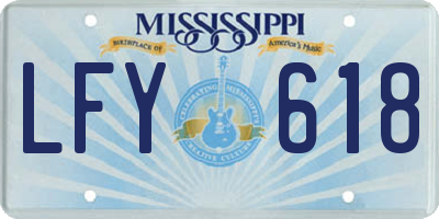 MS license plate LFY618