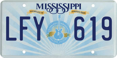MS license plate LFY619