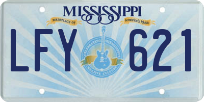 MS license plate LFY621