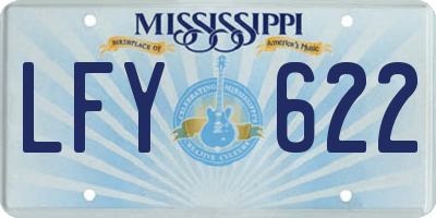 MS license plate LFY622
