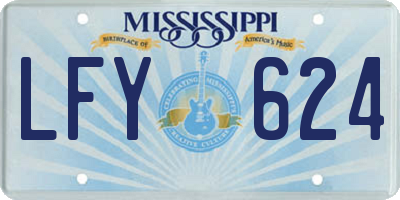 MS license plate LFY624