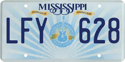MS license plate LFY628