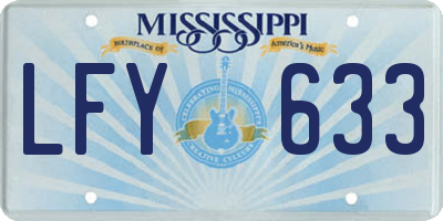 MS license plate LFY633