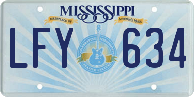 MS license plate LFY634