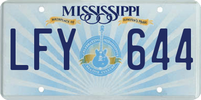 MS license plate LFY644