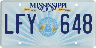 MS license plate LFY648
