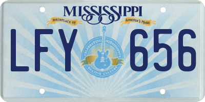 MS license plate LFY656