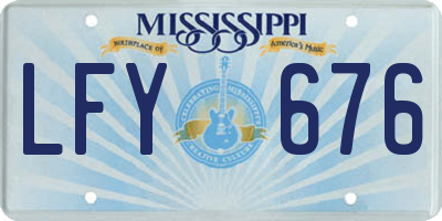 MS license plate LFY676