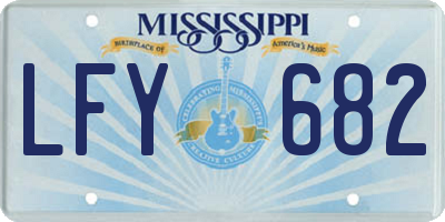 MS license plate LFY682