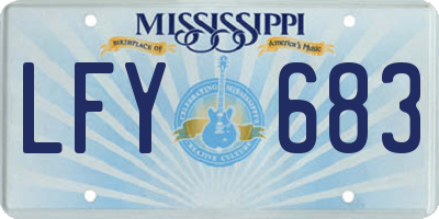 MS license plate LFY683