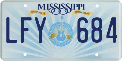 MS license plate LFY684