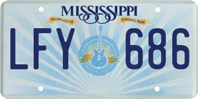 MS license plate LFY686