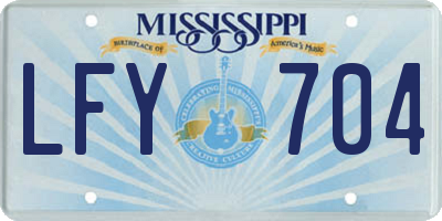 MS license plate LFY704