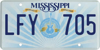 MS license plate LFY705
