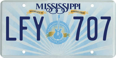 MS license plate LFY707