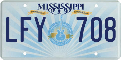 MS license plate LFY708