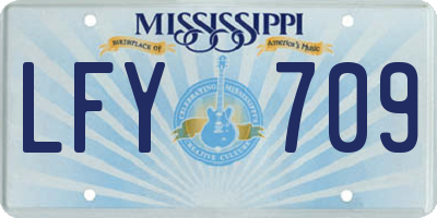 MS license plate LFY709