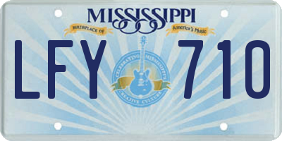 MS license plate LFY710