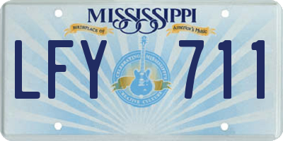 MS license plate LFY711