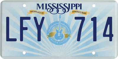 MS license plate LFY714