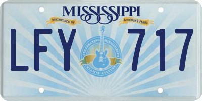 MS license plate LFY717