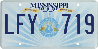 MS license plate LFY719