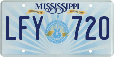 MS license plate LFY720