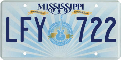 MS license plate LFY722