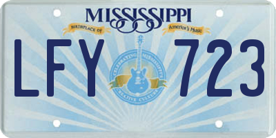 MS license plate LFY723