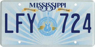MS license plate LFY724