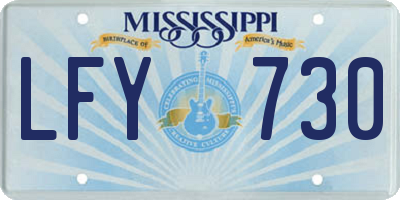 MS license plate LFY730