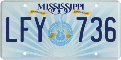 MS license plate LFY736