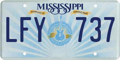 MS license plate LFY737