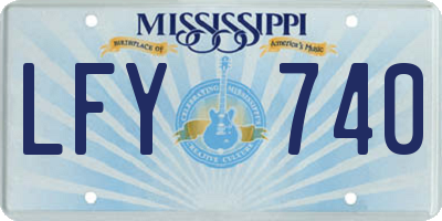 MS license plate LFY740