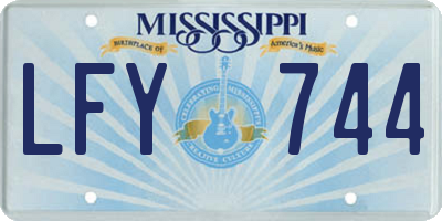 MS license plate LFY744